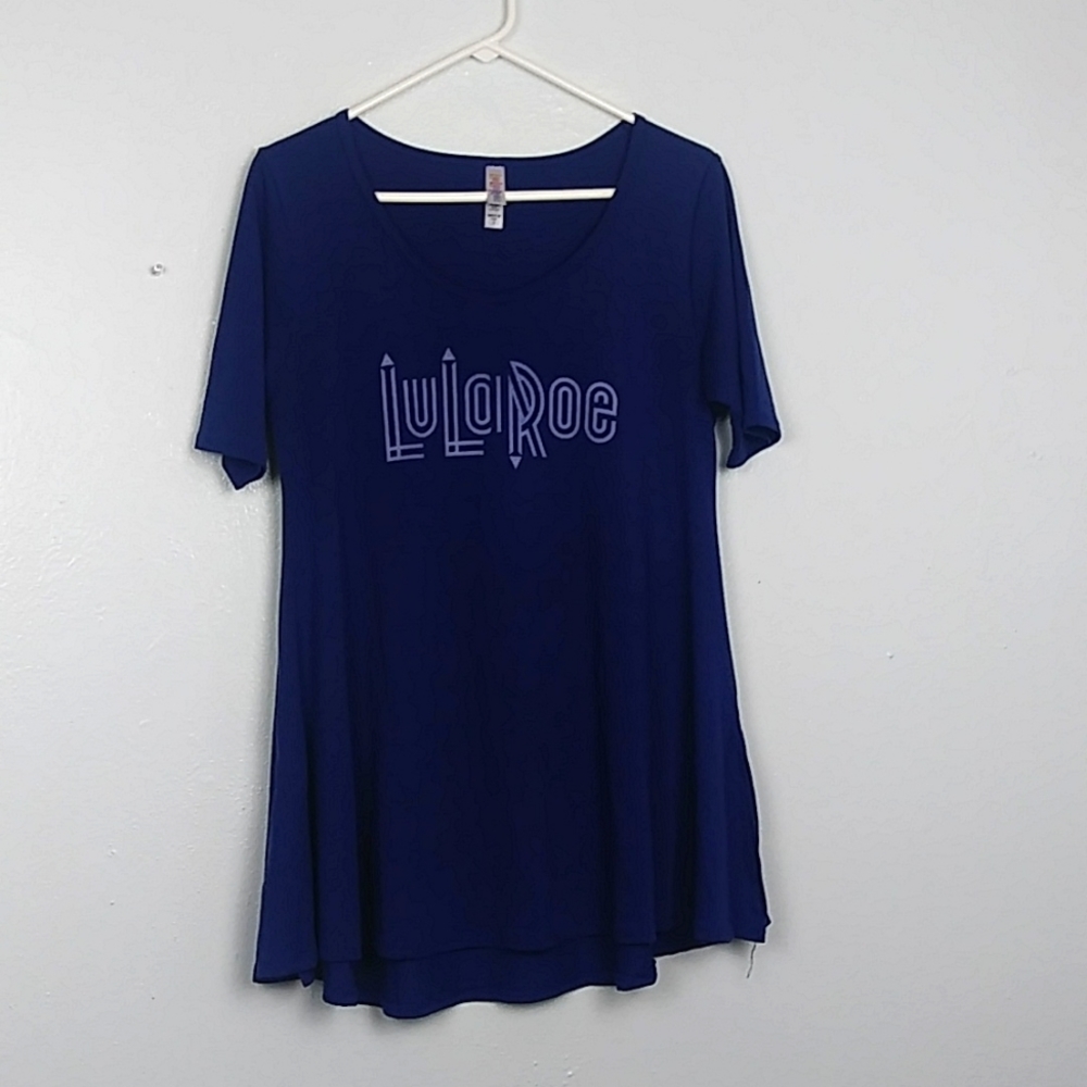 LulaRoe Perfect T Blouse Women's Size S Dark Blue